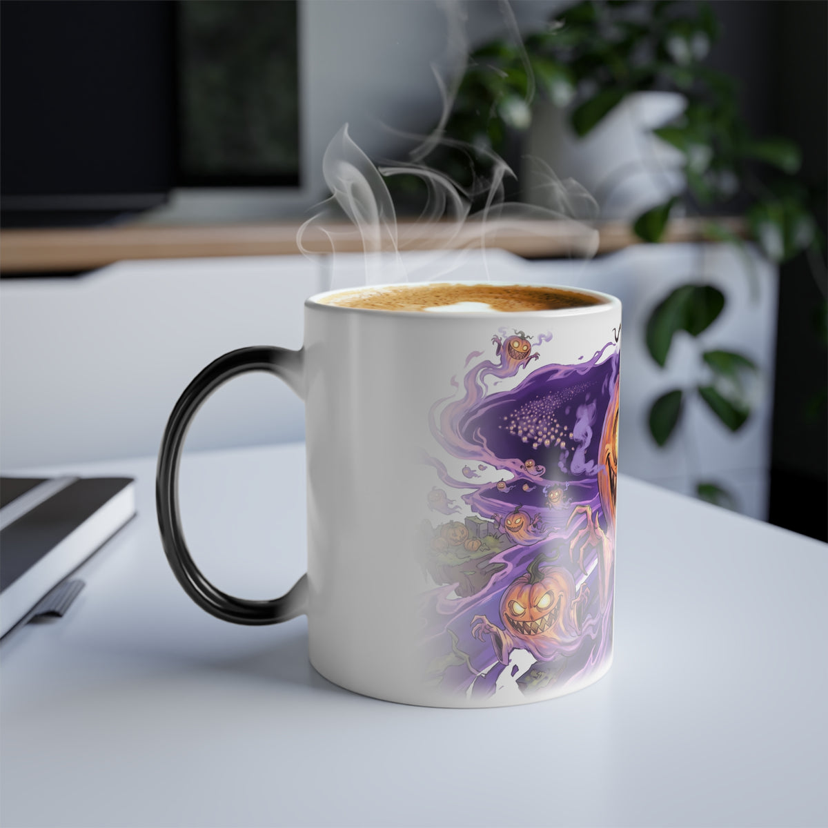 The Pumpkin Ghost — Heat-Reveal Halloween Mug