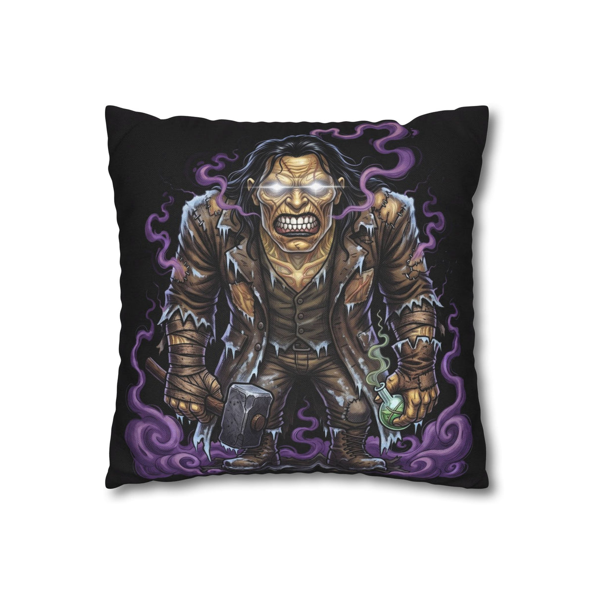 Pumpkin Ghost — Two-Sided Halloween Pillow Cover | Monster Art Cushion Cover