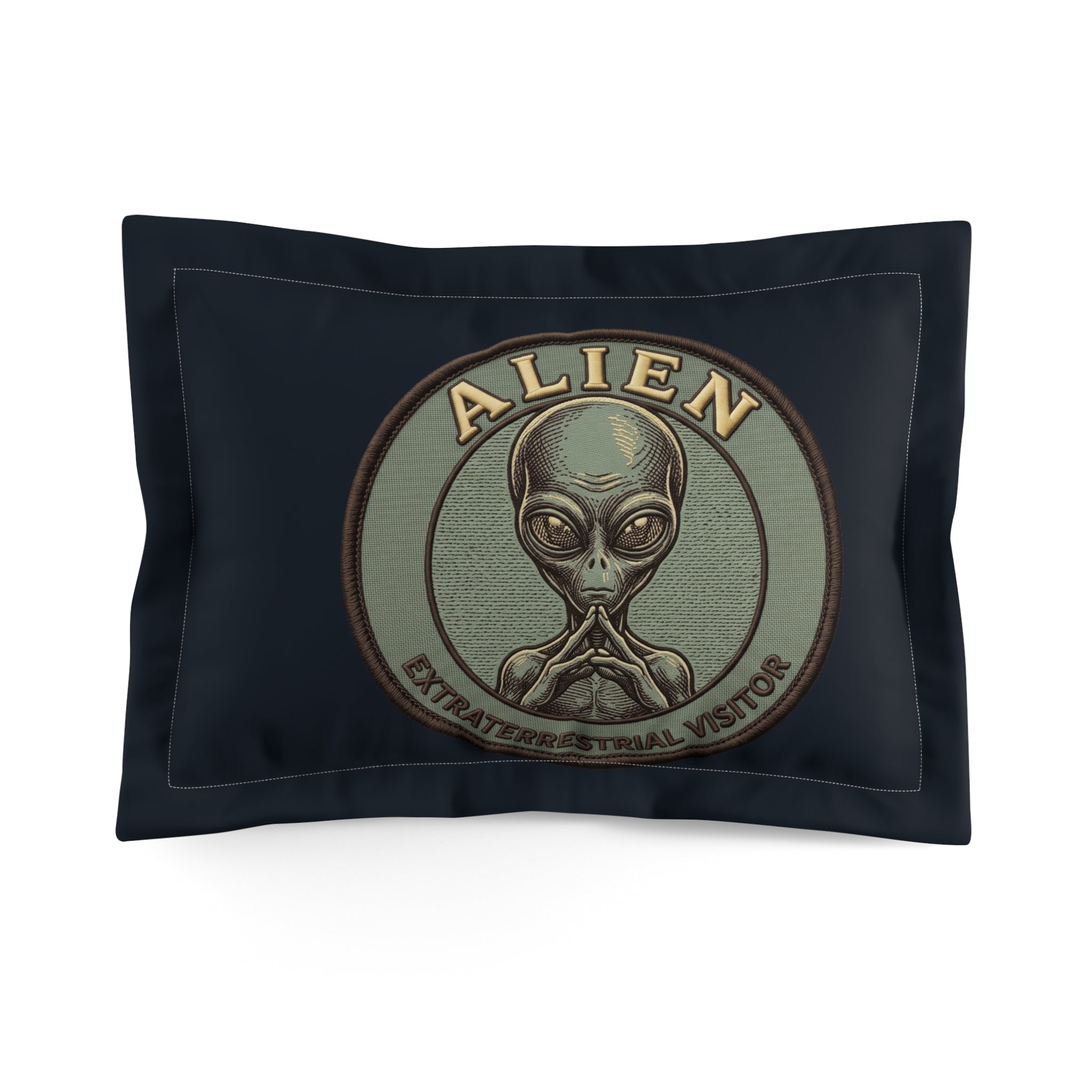 Household Cryptid Hunters Pillow Sham — Alien