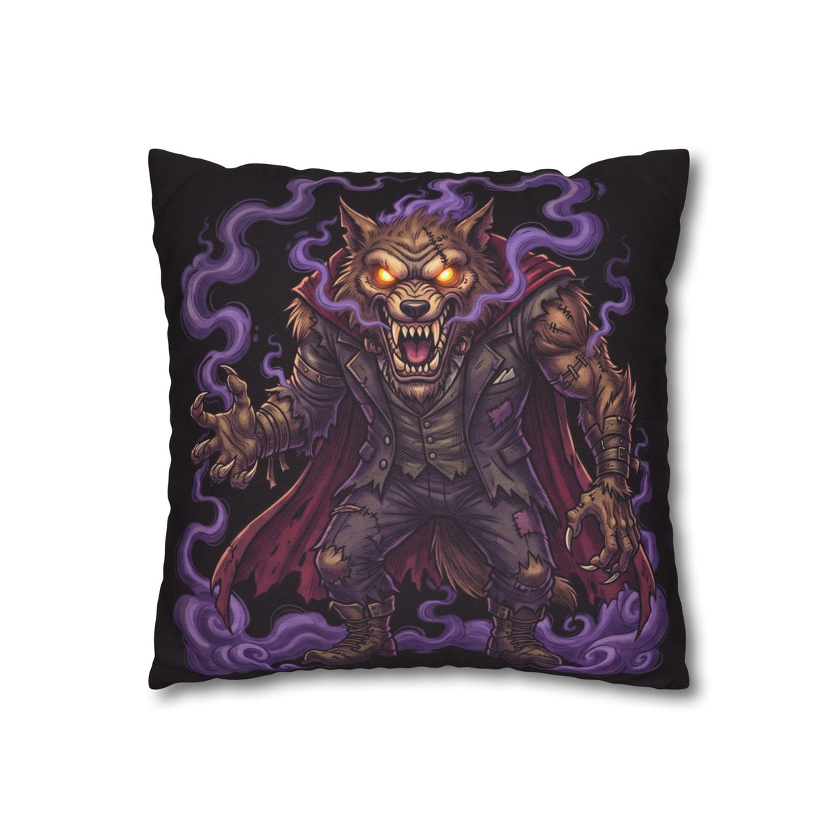 The Creature — Two-Sided Halloween Pillow Cover | Monster Art Cushion Cover