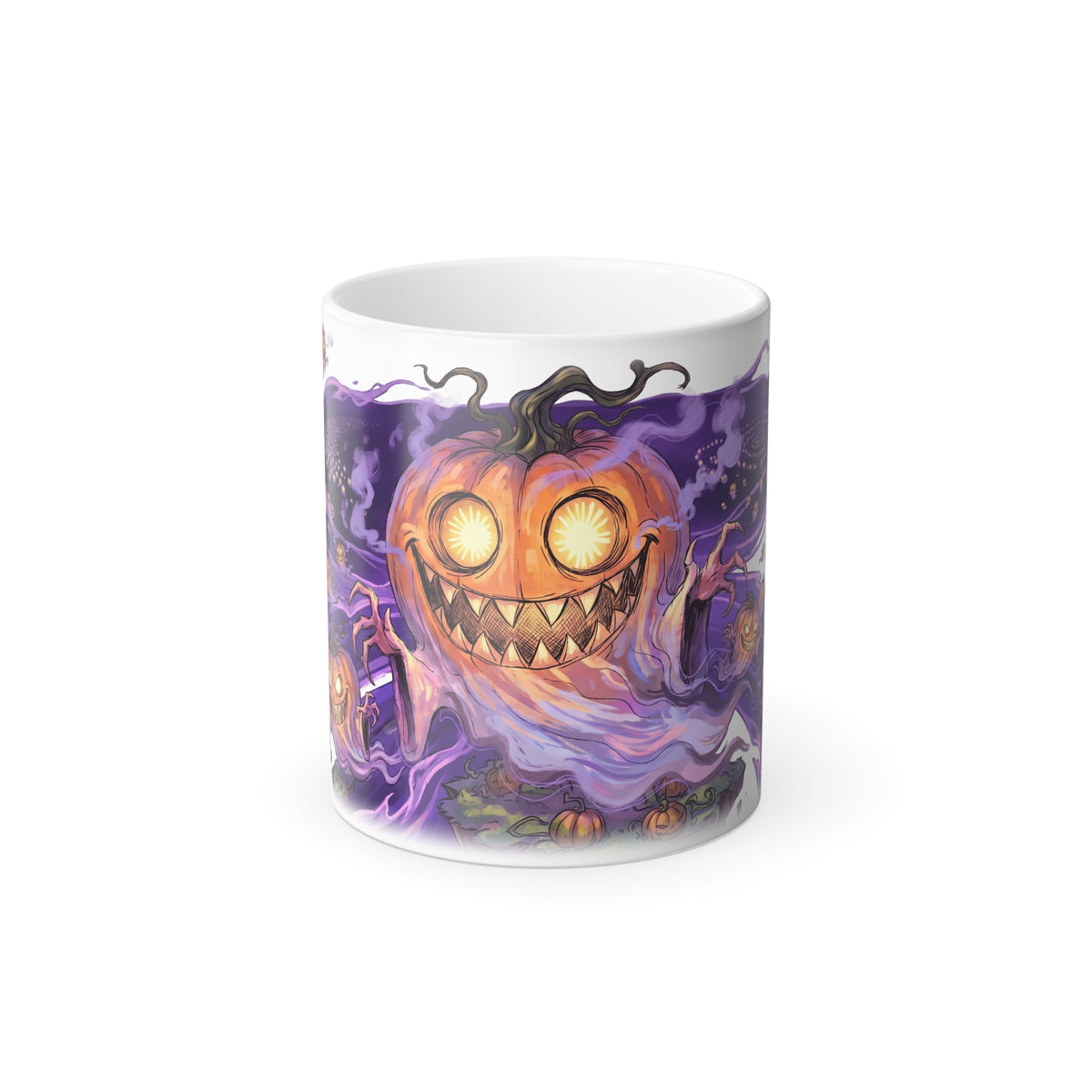 The Pumpkin Ghost — Heat-Reveal Halloween Mug