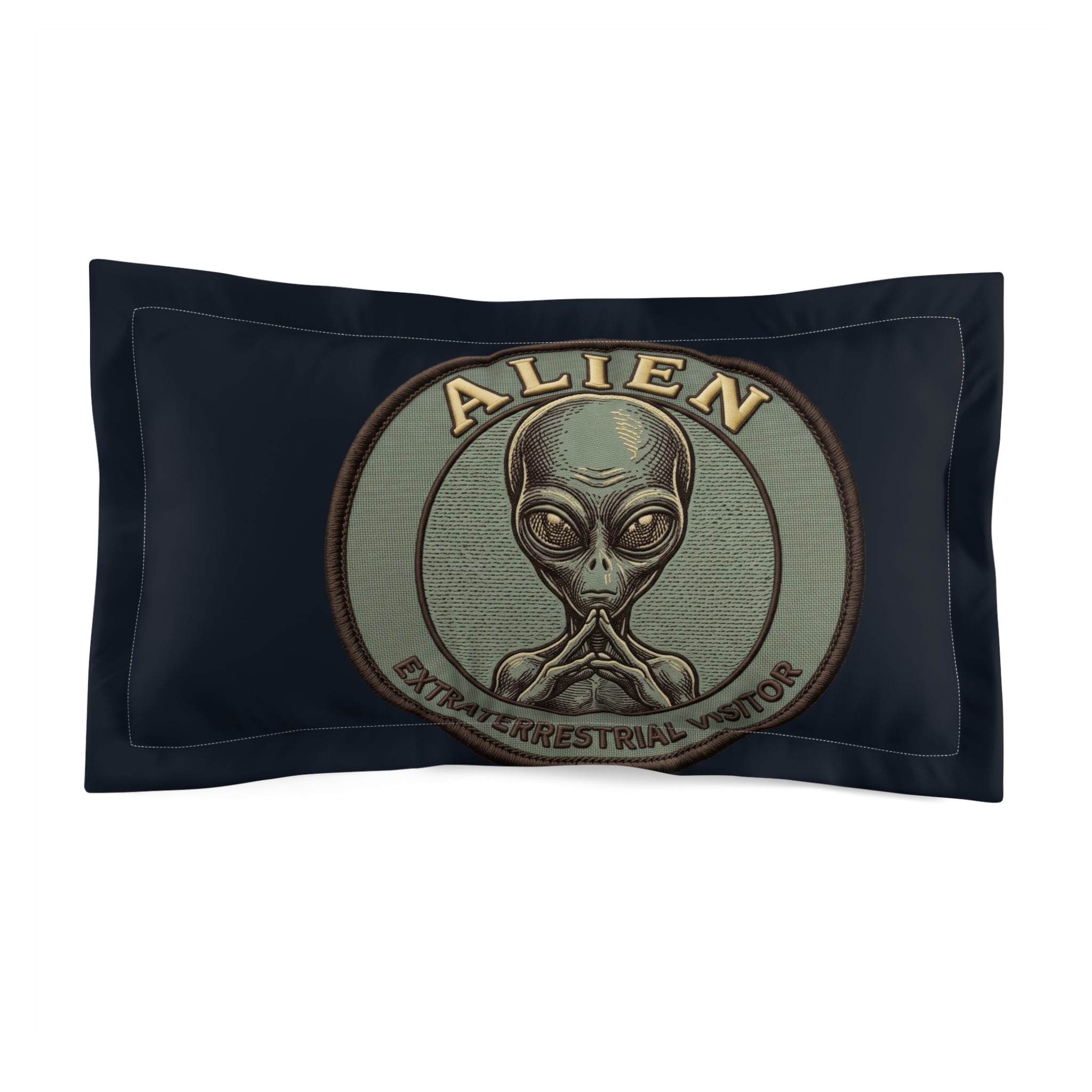 Household Cryptid Hunters Pillow Sham — Alien