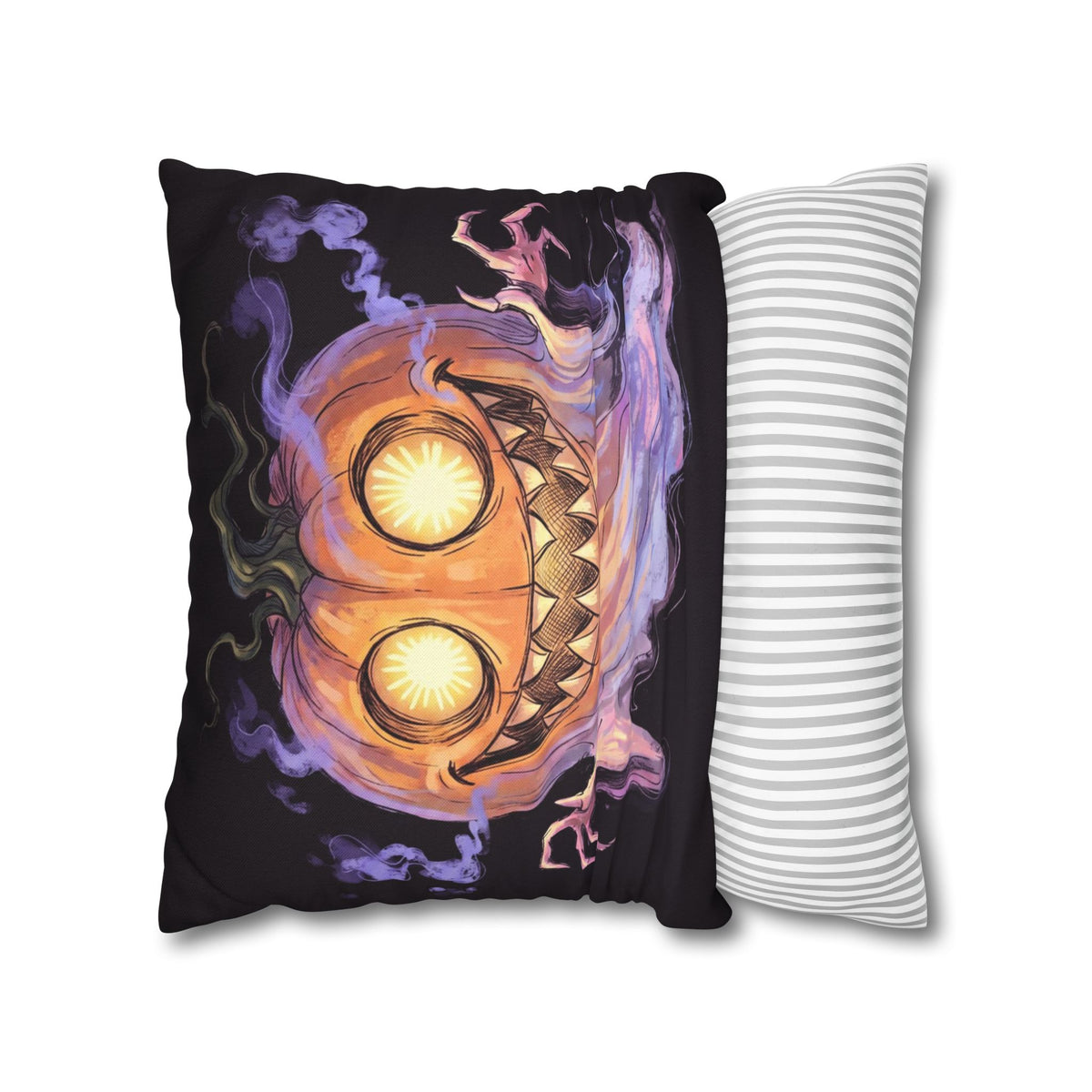 Pumpkin Ghost — Two-Sided Halloween Pillow Cover | Monster Art Cushion Cover
