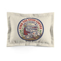 Find the Good Coffee Pillow Sham — Varsity Badge Medallion