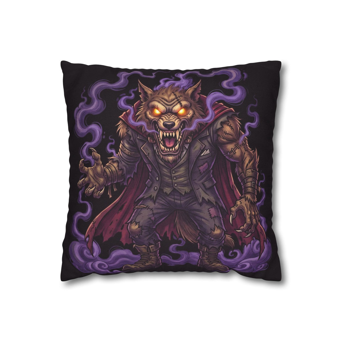 Werewolf — Two-Sided Halloween Pillow Cover | Monster Art Cushion Cover